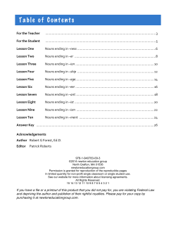 Nouns ending in &ndash;ness - Newton Education Group