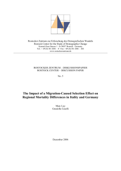 The Impact of a Migration-Caused Selection Effect on Regional