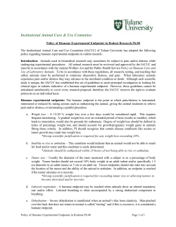 P6.08 Humane Experimental Endpoints in Rodent