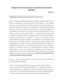 Mechanisms of Water Management