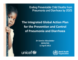 The Integrated Global Action Plan for the Prevention and Control of