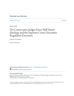 Do Conservative Judges Favor Wall Street?