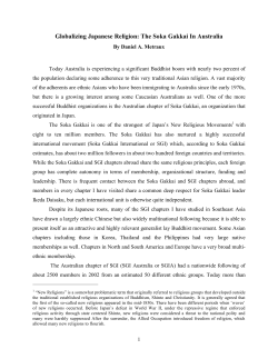 Globalizing Japanese Religion: The Soka Gakkai In Australia