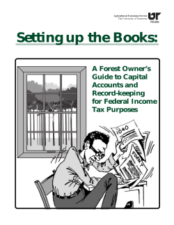 Setting up the Books: A Forest Owner`s Guide to Capital Accounts