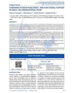 screening of body mass index and functional flatfoot in adult