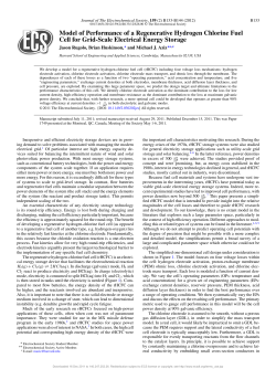 Model of Performance of a Regenerative Hydrogen Chlorine Fuel