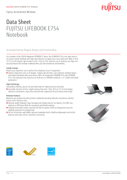 Data Sheet FUJITSU LIFEBOOK E754 Notebook