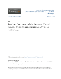 A Critical Analysis of Jakobsen and Pellegrini`s Love the Sin