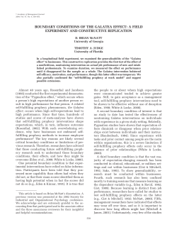 boundary conditions of the galatea effect: a field