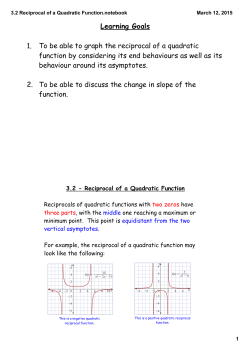 3.2 Reciprocal of a Quadratic Function.notebook