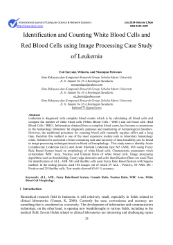 Identification and Counting White Blood Cells