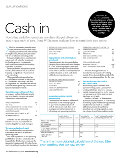 This is the more detailed calculation of the net 39m cash outflow that