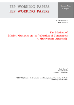 The Method of Market Multiples on the Valuation - FEP