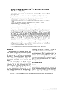 Structure, Chemical Bonding and 119Sn M&ouml;ssbauer