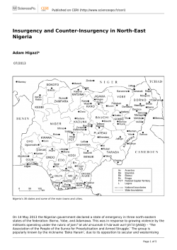 Insurgency and Counter-Insurgency in North-East