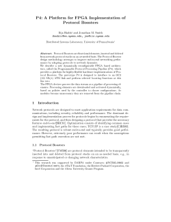 P4: A Platform for FPGA Implementation of Protocol