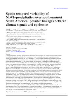 Spatio-temporal variability of NDVI--precipitation over southernmost