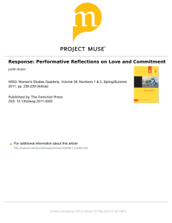 Response: Performative Reflections on Love and