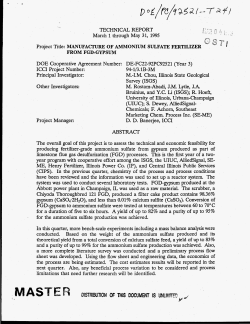 Manufacture of ammonium sulfate fertilizer from FGD