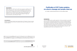 Purification of GST fusion proteins, on