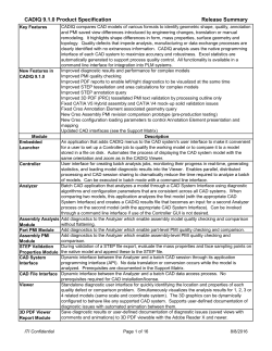 CADIQ 9.1.0 Product Specification Release Summary
