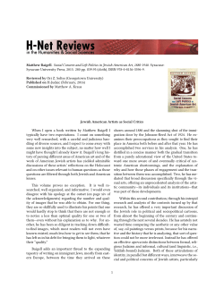 Jewish American Artists as Social Critics - H-Net