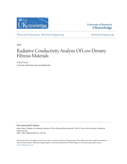 Radiative Conductivity Analysis Of Low
