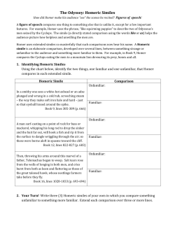 The Odyssey: Homeric Similes