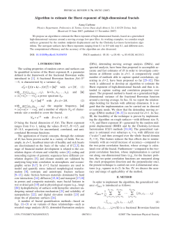 Algorithm to estimate the Hurst exponent of high