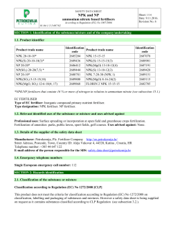 NPK and NP - Petrokemija, Plc.