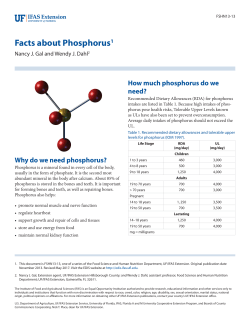 Facts About Phosphorus - EDIS