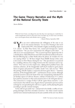 The Game Theory Narrative and the Myth of the
