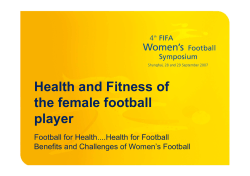 Health and Fitness of the female football player
