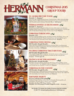 Christmas 2015 Group tours