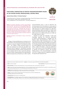 Functional composition of benthic macroinvertebrate fauna in the