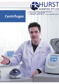 Centrifuges - Hurst Scientific