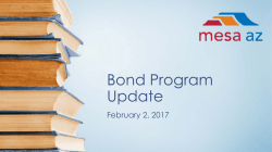 Bond Program Update