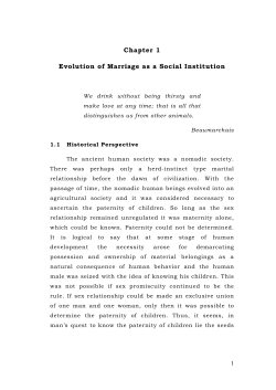 Chapter 1 Evolution of Marriage as a Social Institution