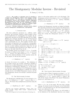 The Montgomery Modular Inverse - Revisited