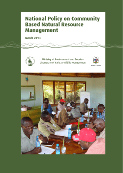 National Policy on Community Based Natural Resource Management