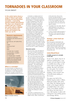 Tornadoes in Your Classroom
