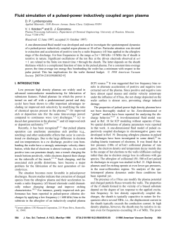 Fluid simulation of a pulsed-power inductively coupled argon plasma