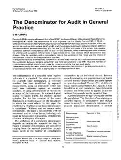 The Denominator for Audit in General Practice