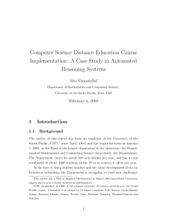 Computer Science Distance Education Course Implementation: A