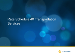 Schedule 40 - West to East SCP Service