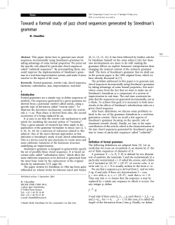 Toward a formal study of jazz chord sequences generated by