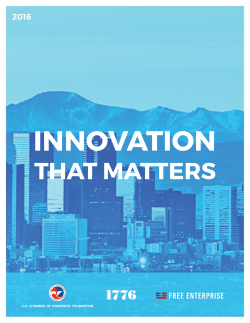 Innovation That Matters - US Chamber of Commerce Foundation