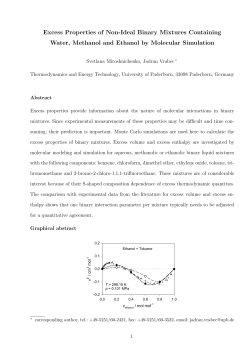 Excess Properties of Non-Ideal Binary Mixtures Containing Water