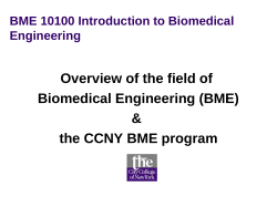 Overview of BME at CCNY