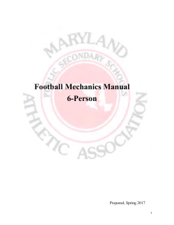 Football 6-Person Crew Mechanics Guide, 2017